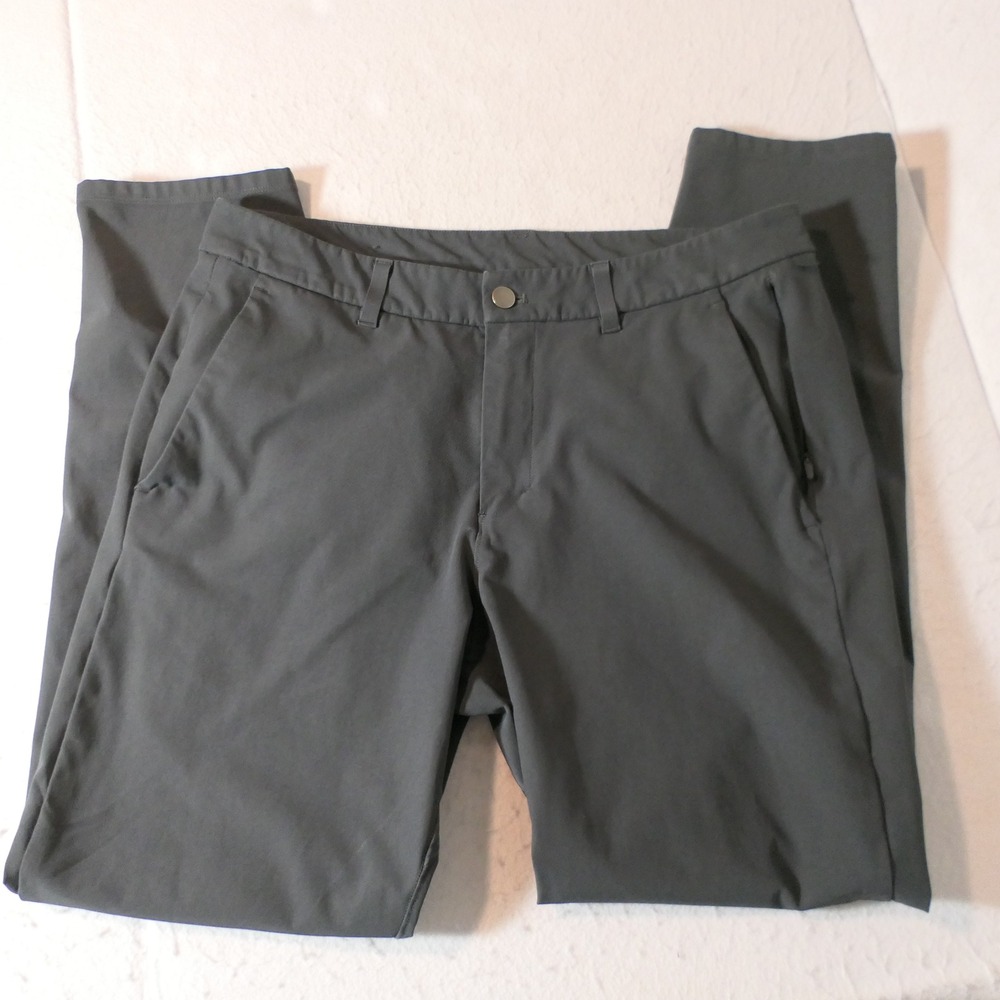 Lululemon Mens Commission Slim Fit Pant 34 Grey Techwear Gorpcore Athleisure ABC